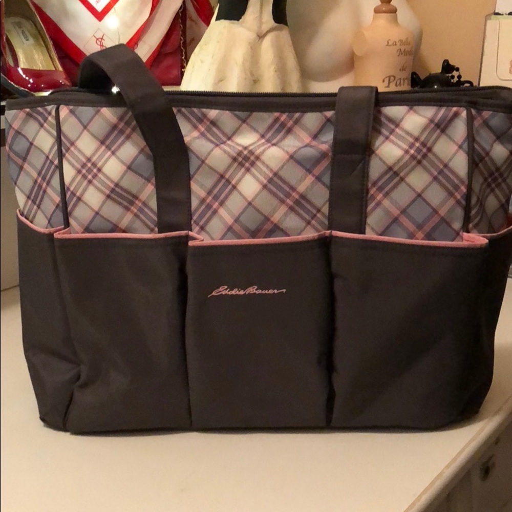 Eddie Bauer pink and brown baby 👶 bag - Picture 1 of 8